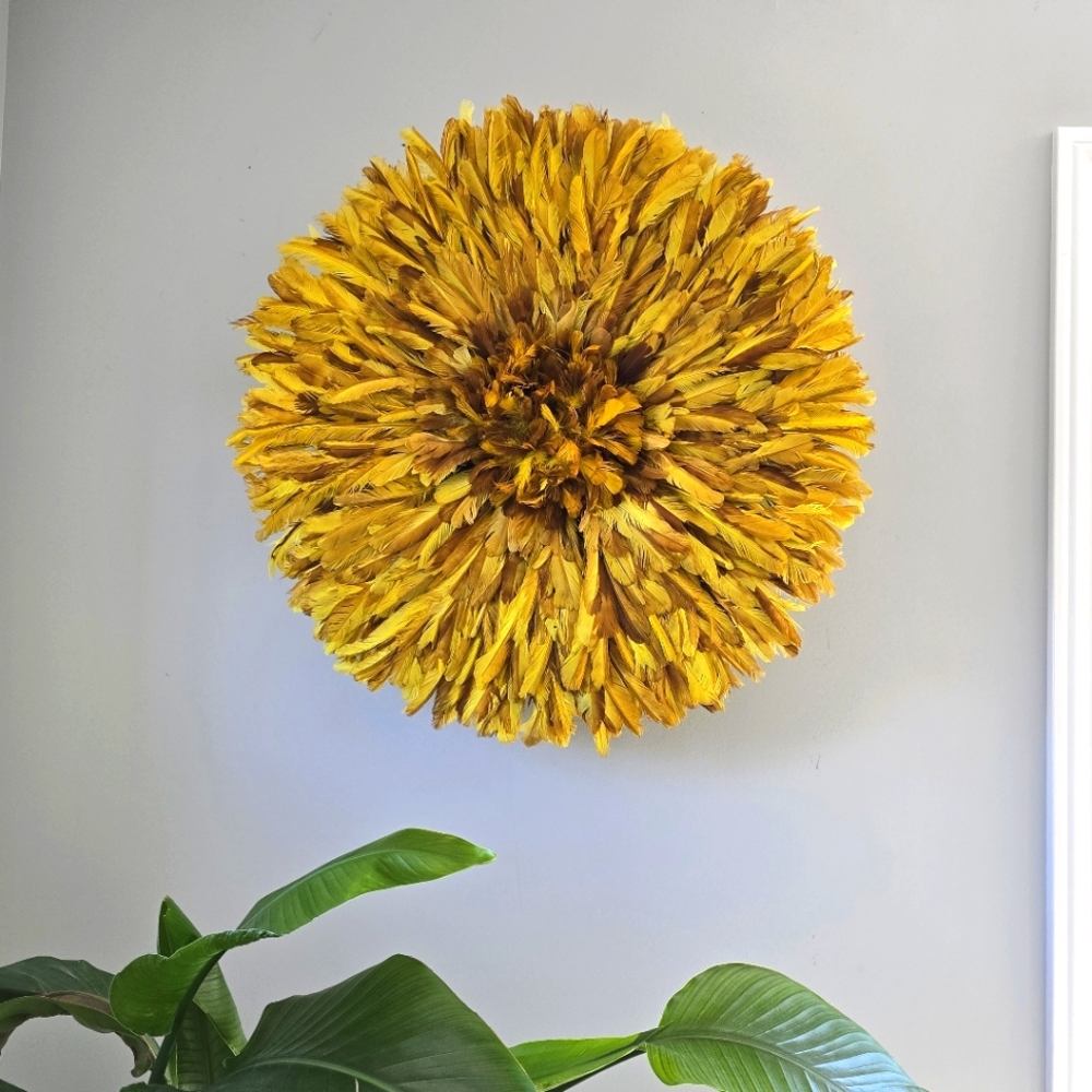 Juju Hat Yellow Wall Decor 24".
